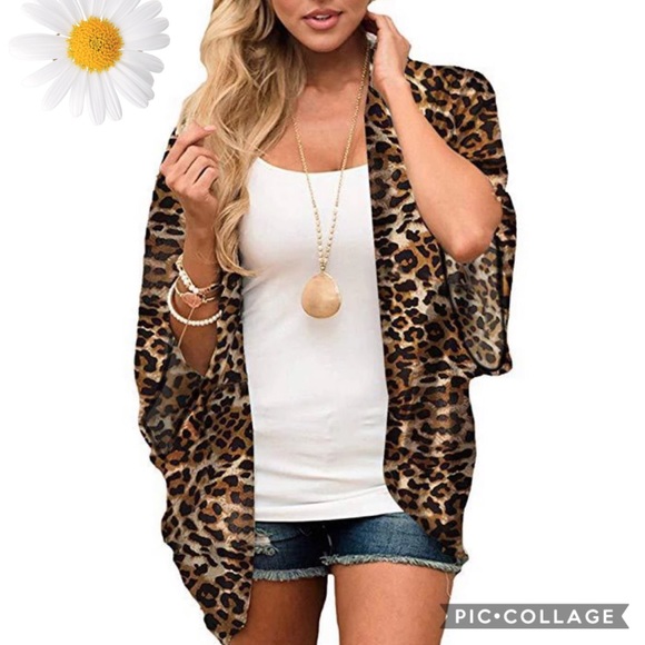 Sassy Trendz Boutique Other - SOLD ✅ Leopard Kimono or Beach Cover Up XXL